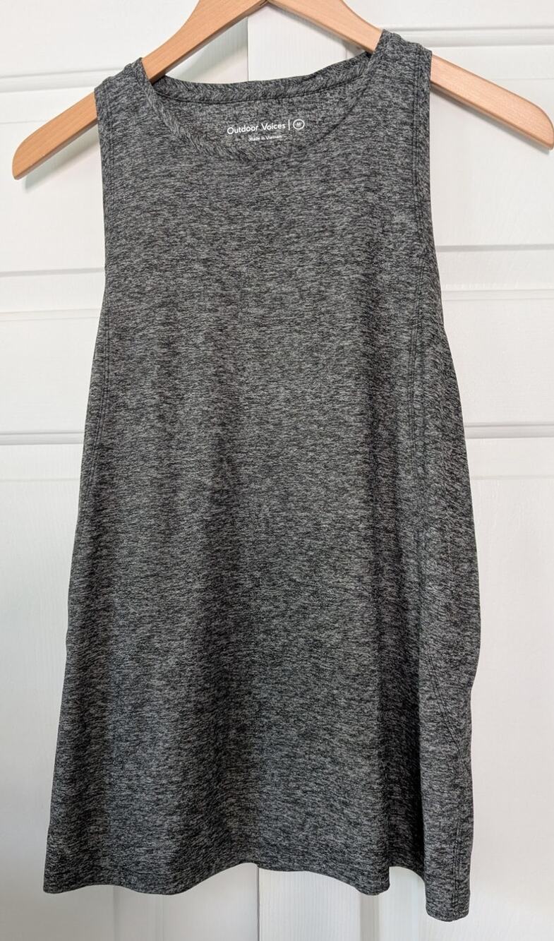 Outdoor Voices CloudKnit Grey All Day Tank Top CloudKnit